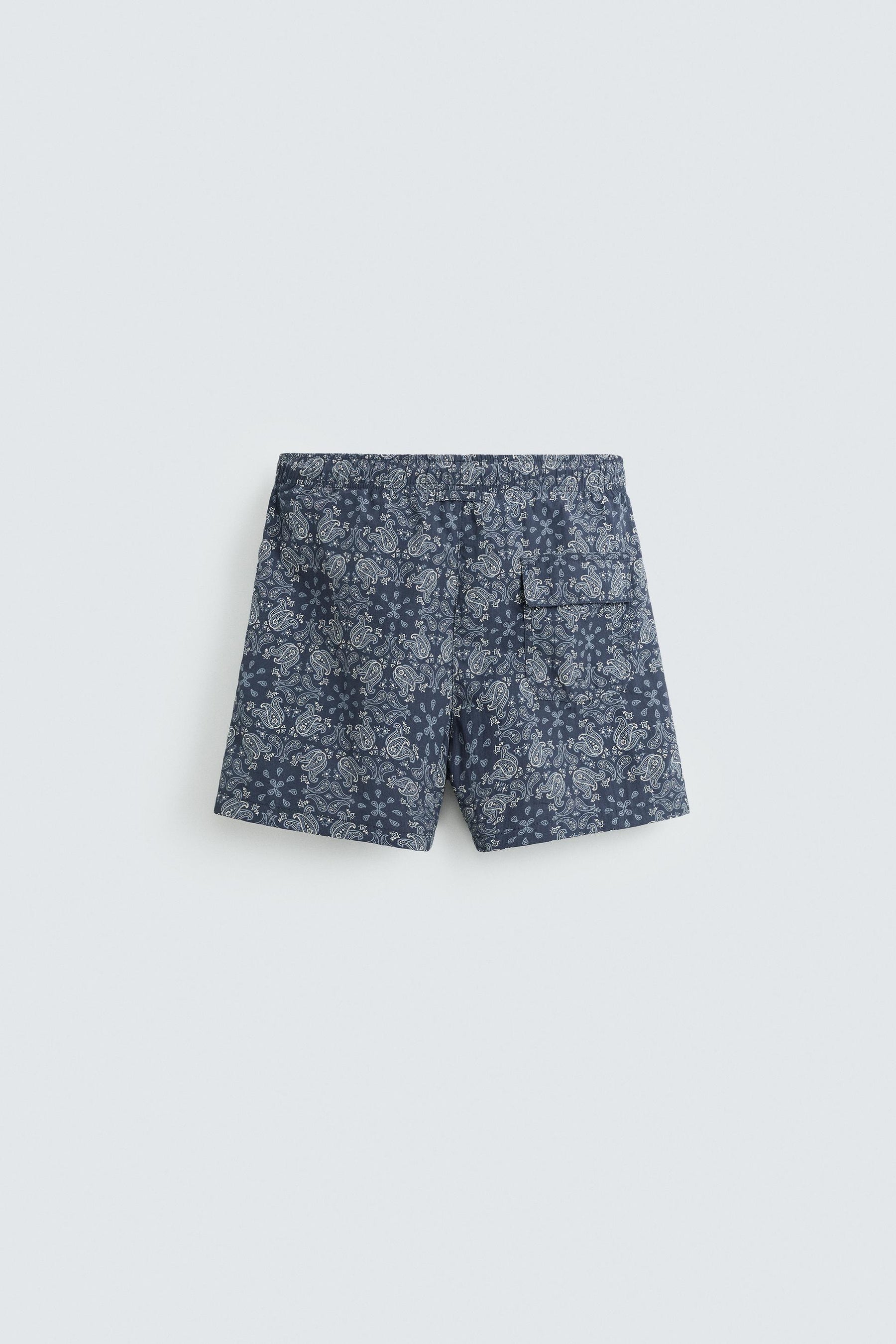 PAISLEY PRINTED MID-LENGTH SWIMMING TRUNKS - Image 2