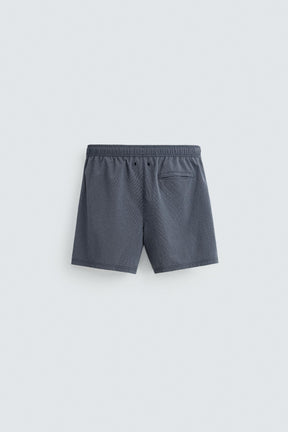 STRIPED MID-LENGTH SWIMMING TRUNKS - Image 7