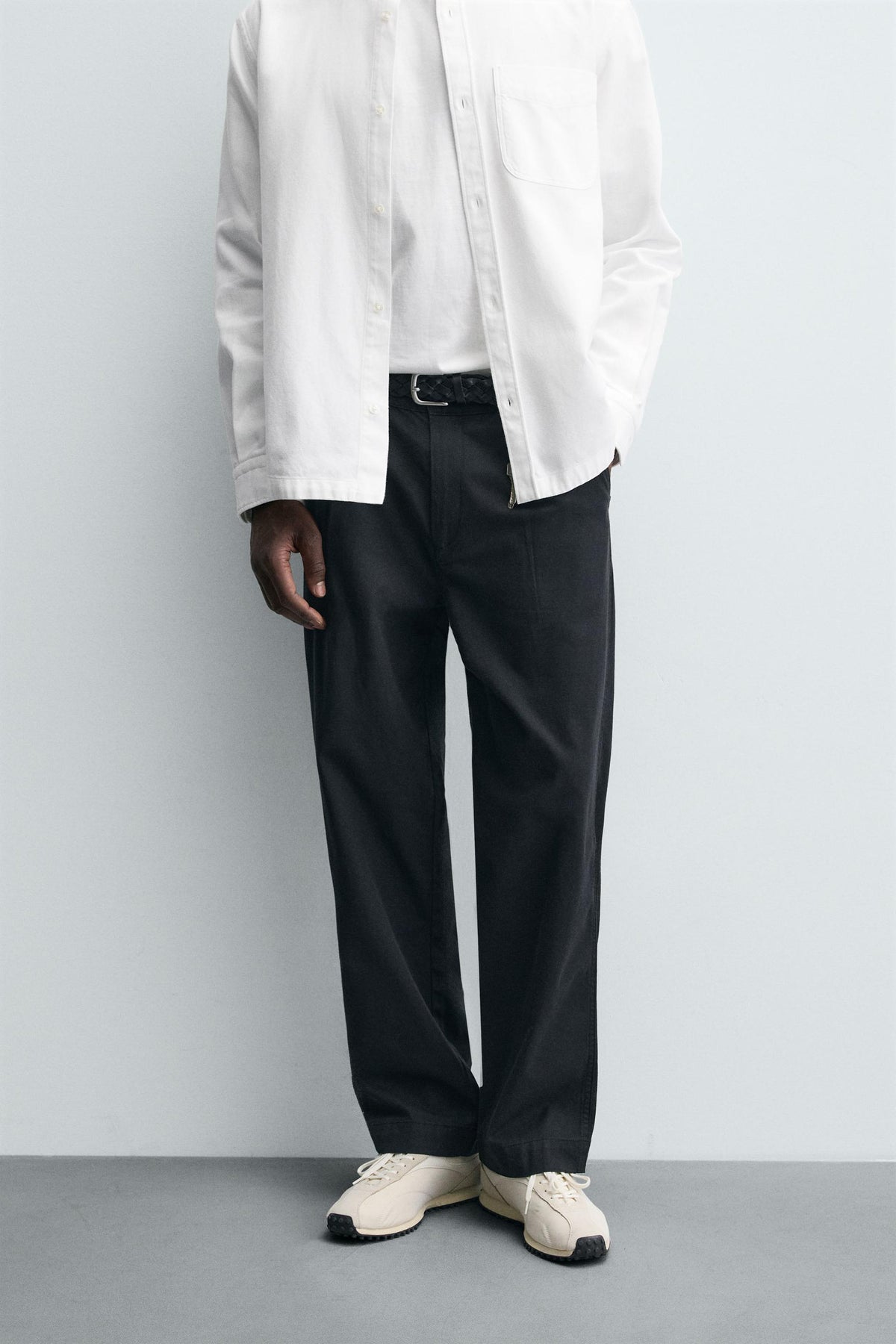 RELAXED FIT PLEATED TROUSERS - Image 2
