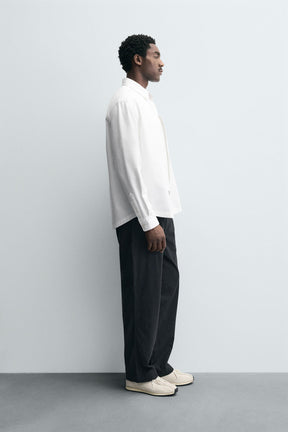 RELAXED FIT PLEATED TROUSERS - Image 3
