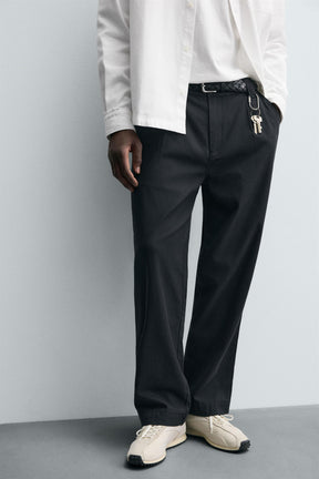 RELAXED FIT PLEATED TROUSERS - Image 4