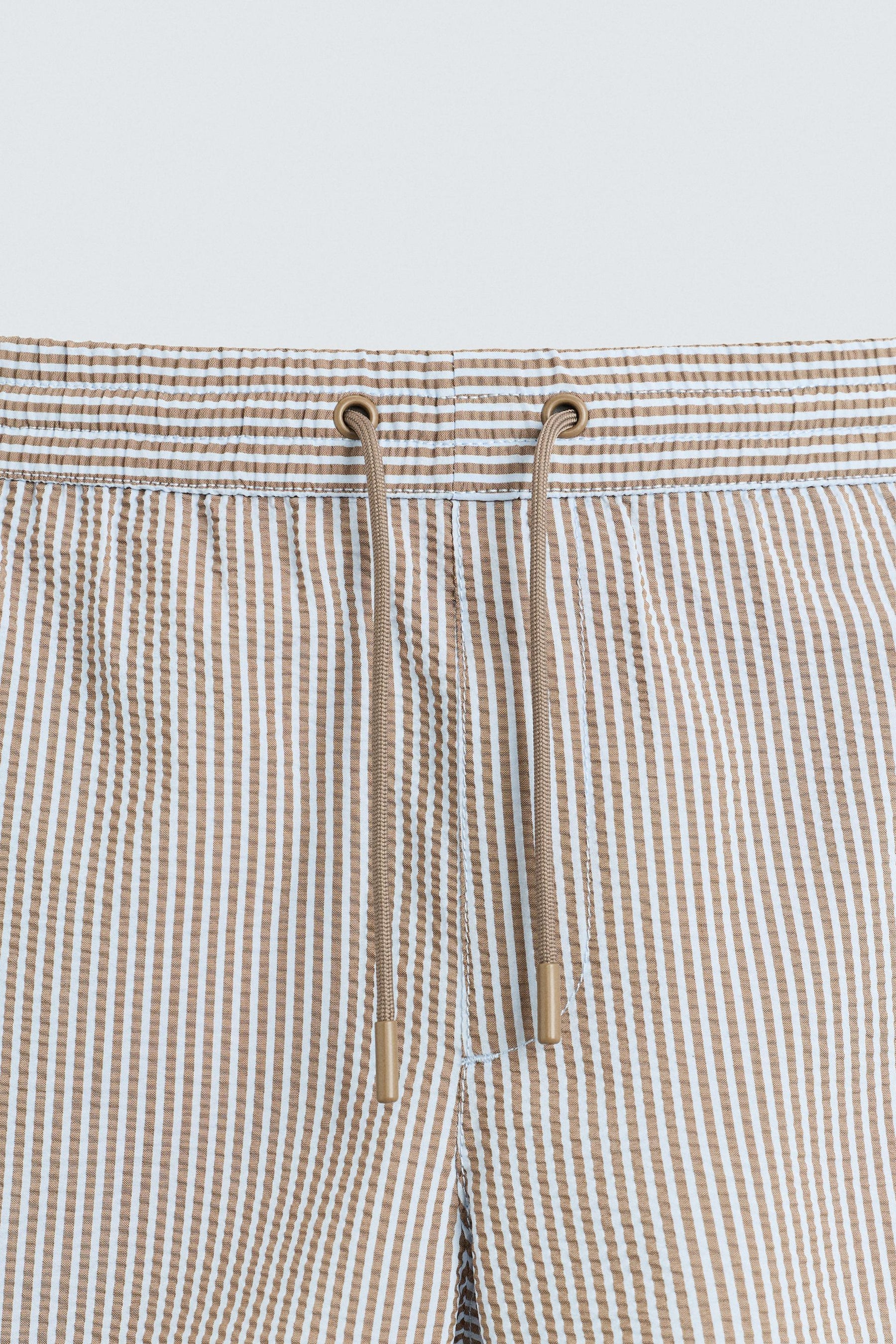 SEERSUCKER MID-LENGTH SWIMMING TRUNKS - Image 3