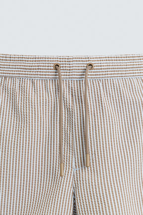 SEERSUCKER MID-LENGTH SWIMMING TRUNKS - Image 3
