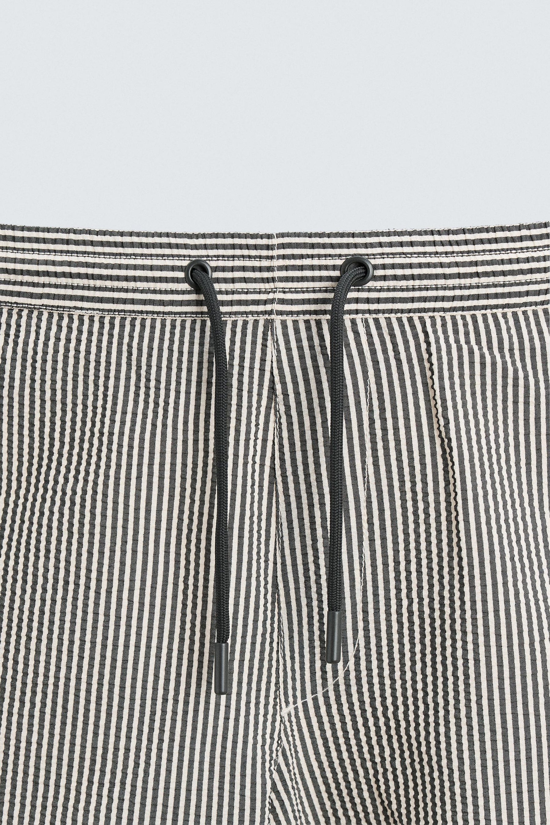 SEERSUCKER MID-LENGTH SWIMMING TRUNKS - Image 9