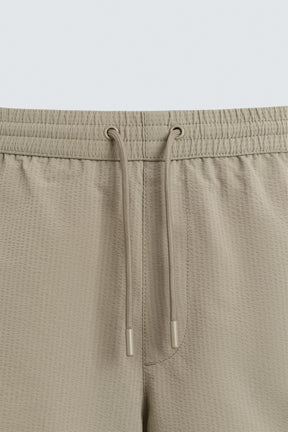 SEERSUCKER MID-LENGTH SWIMMING TRUNKS - Image 3