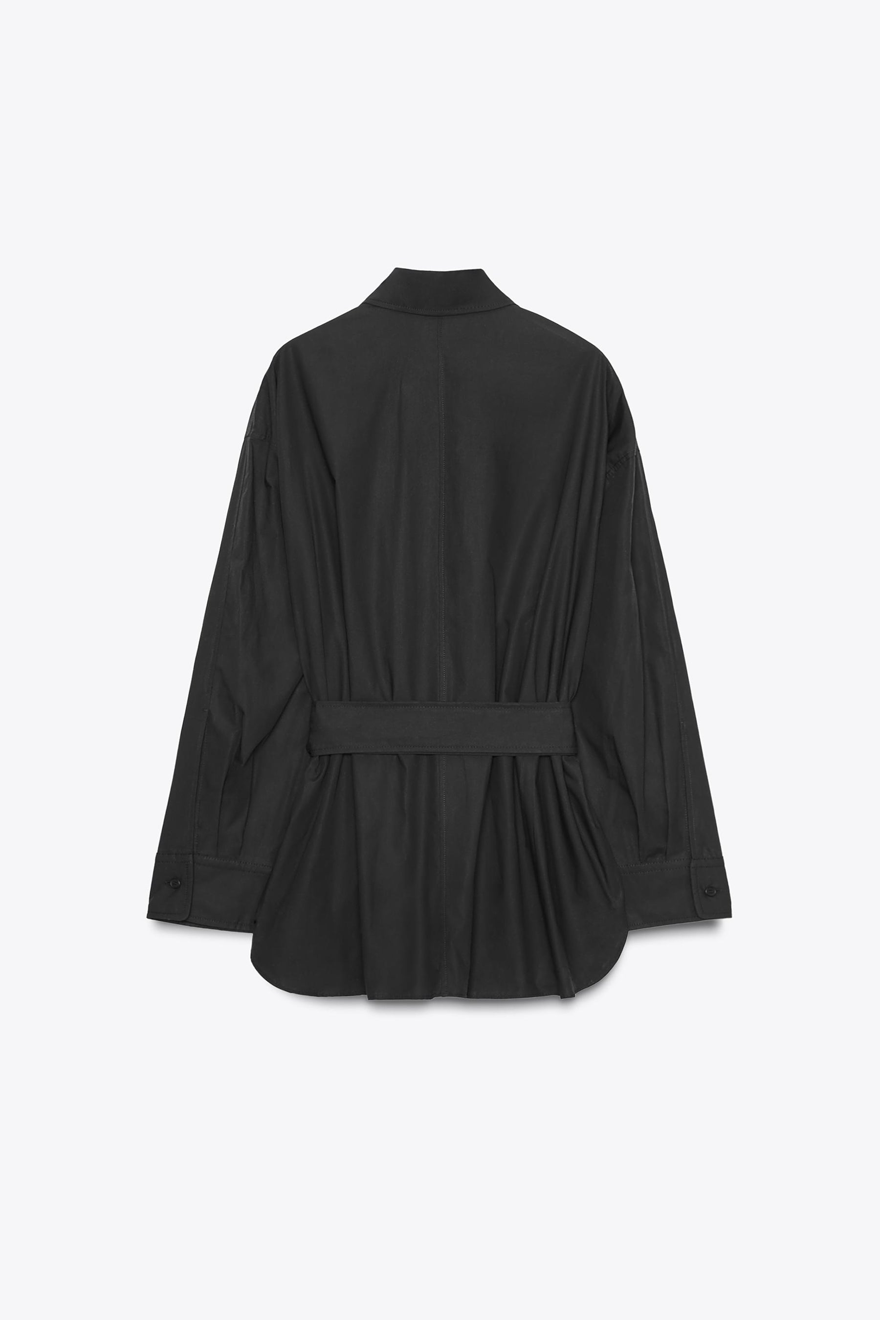 Poplin Shirt with Belt