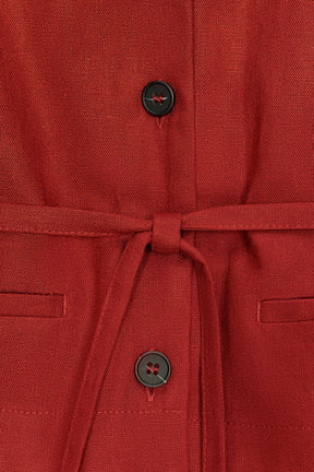 LINEN BLEND WAISTCOAT JUMPSUIT - Image 8