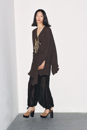 Asymmetric Wrap Blouse