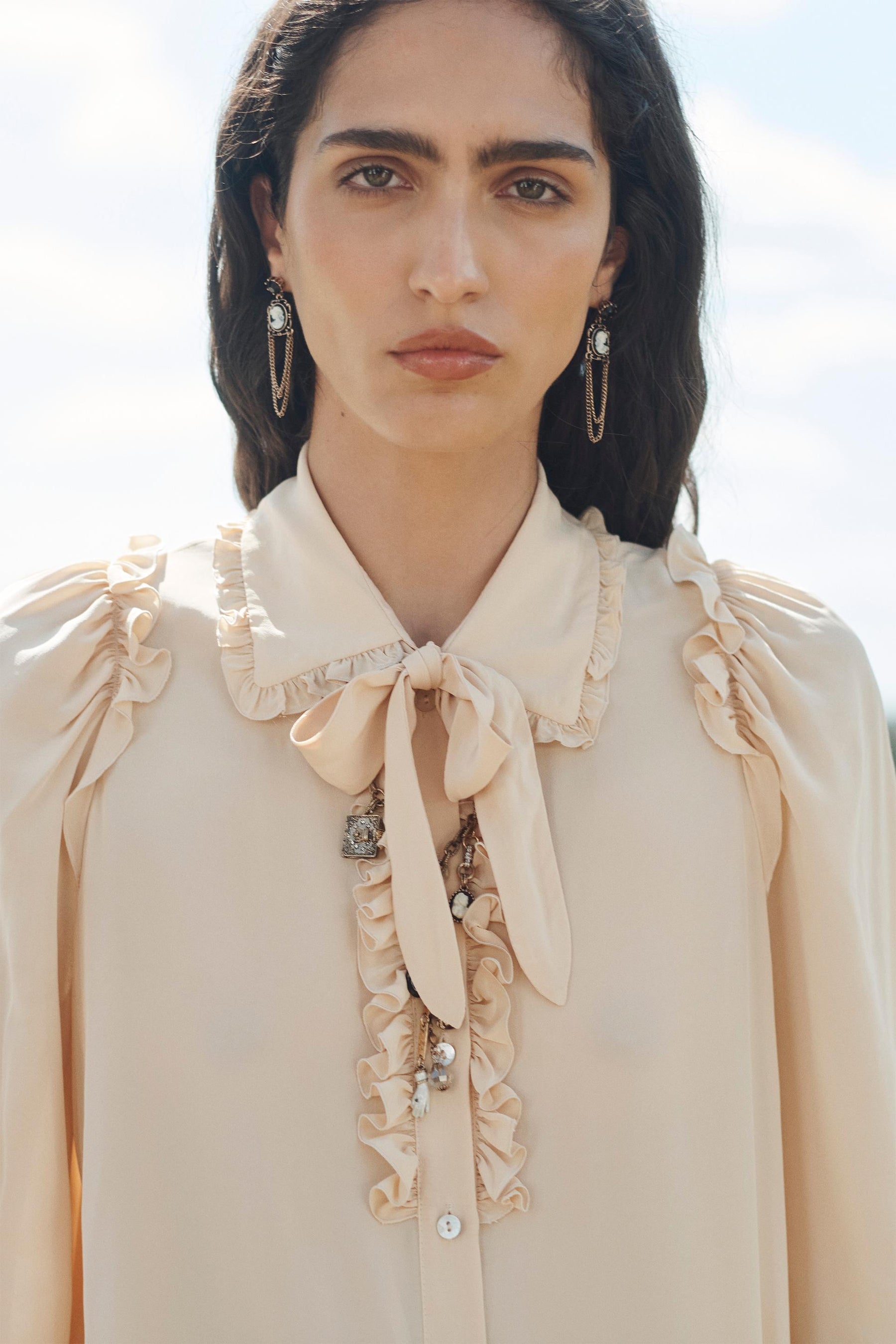 Romantic Bow-Accent Shirt