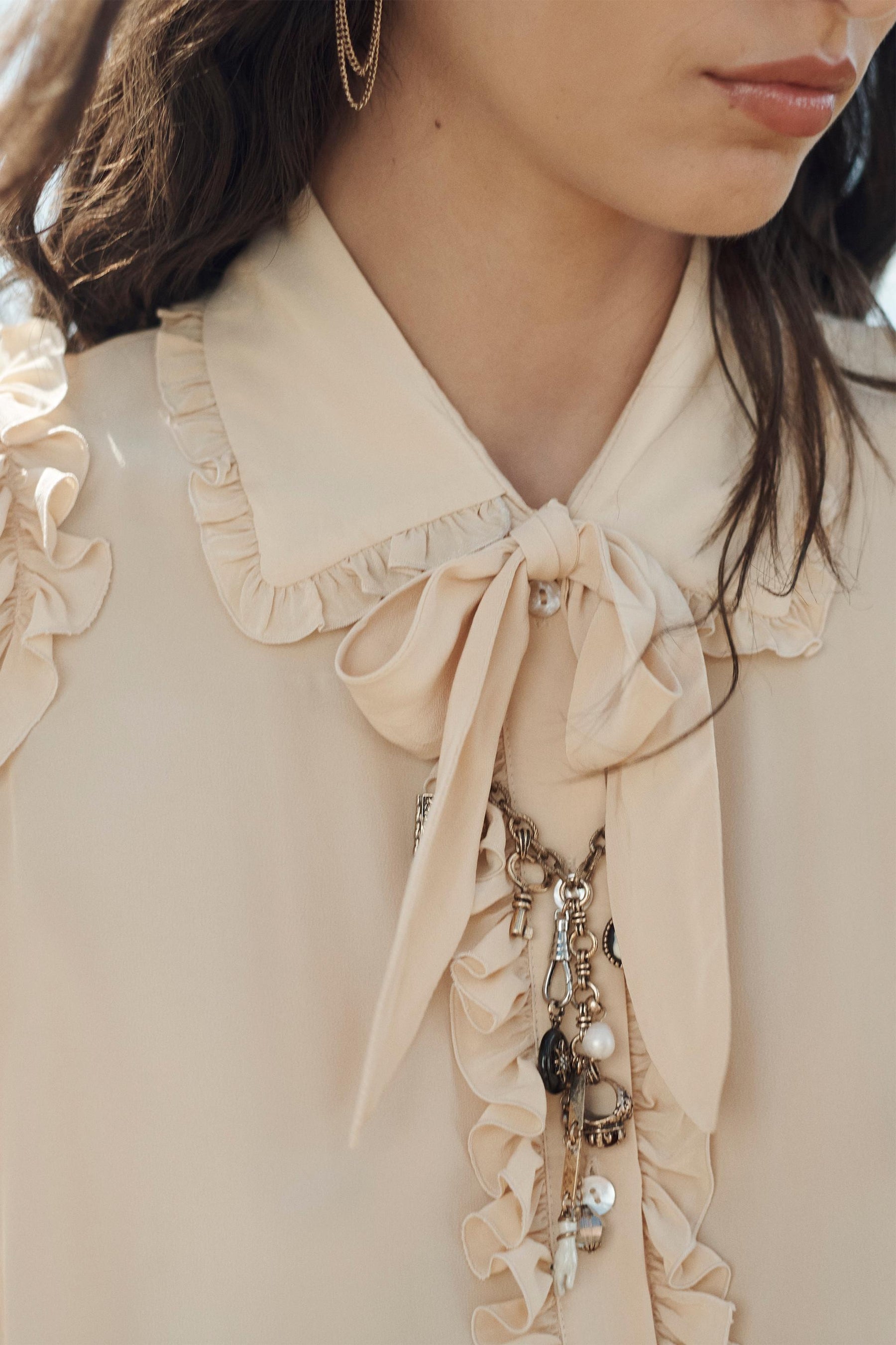 Romantic Bow-Accent Shirt