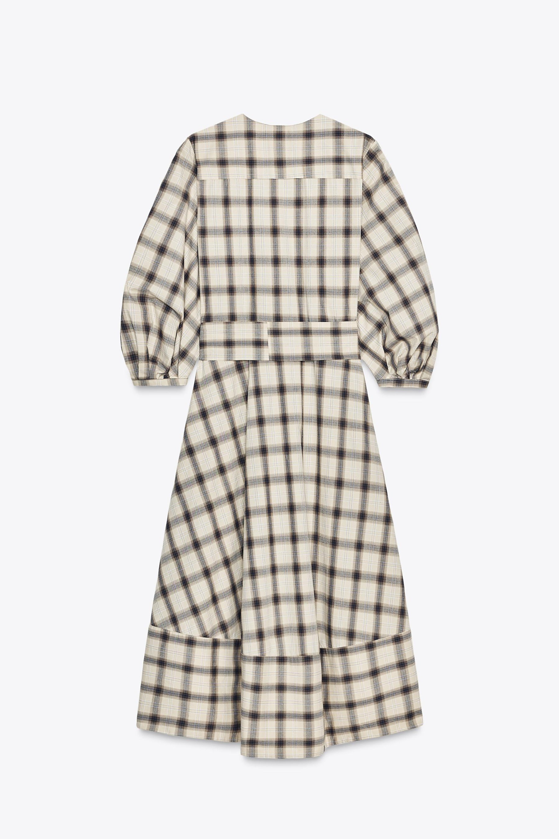 ZW COLLECTION CHECK SHIRT DRESS - Image 6