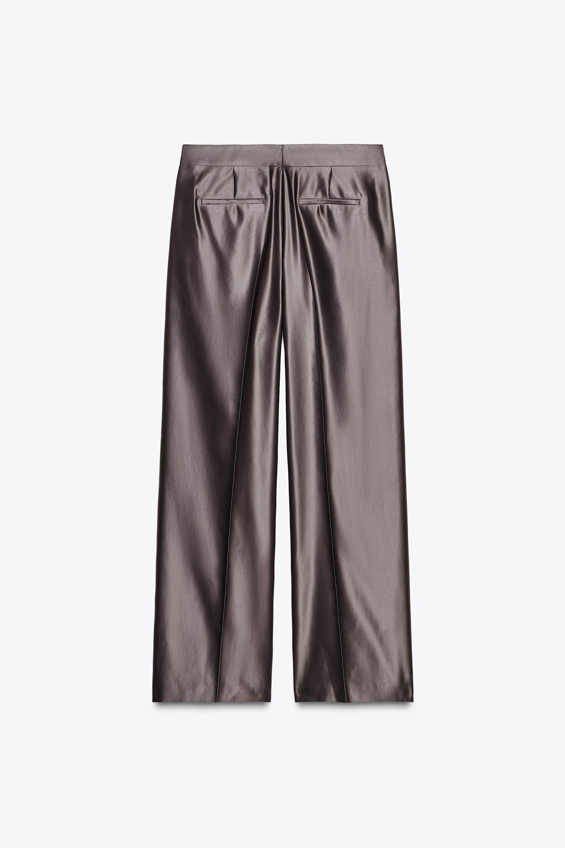 SATIN STRAIGHT-LEG TROUSERS
