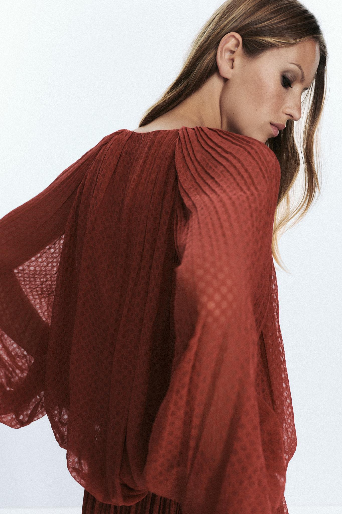 Pleated Tassel Blouse