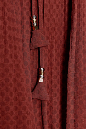 Pleated Tassel Blouse