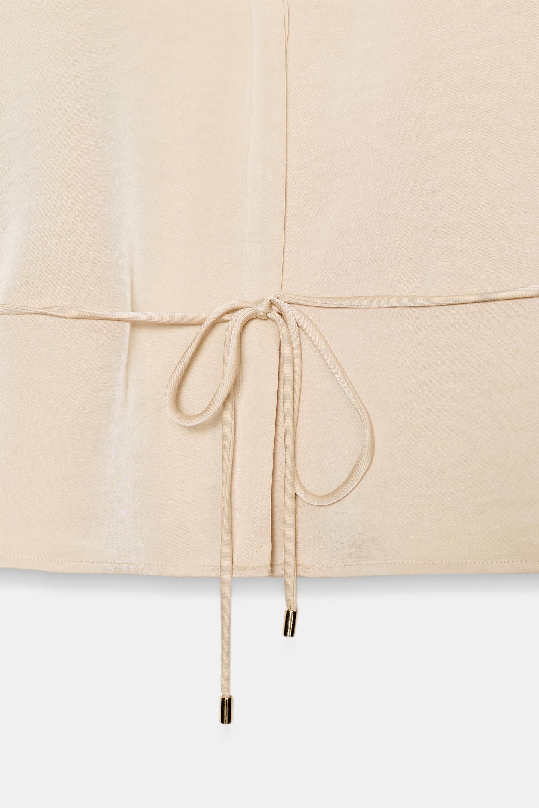 Satin Blouse with Belt