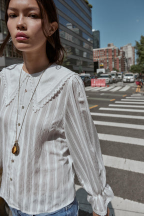 Lace Collar Shirt