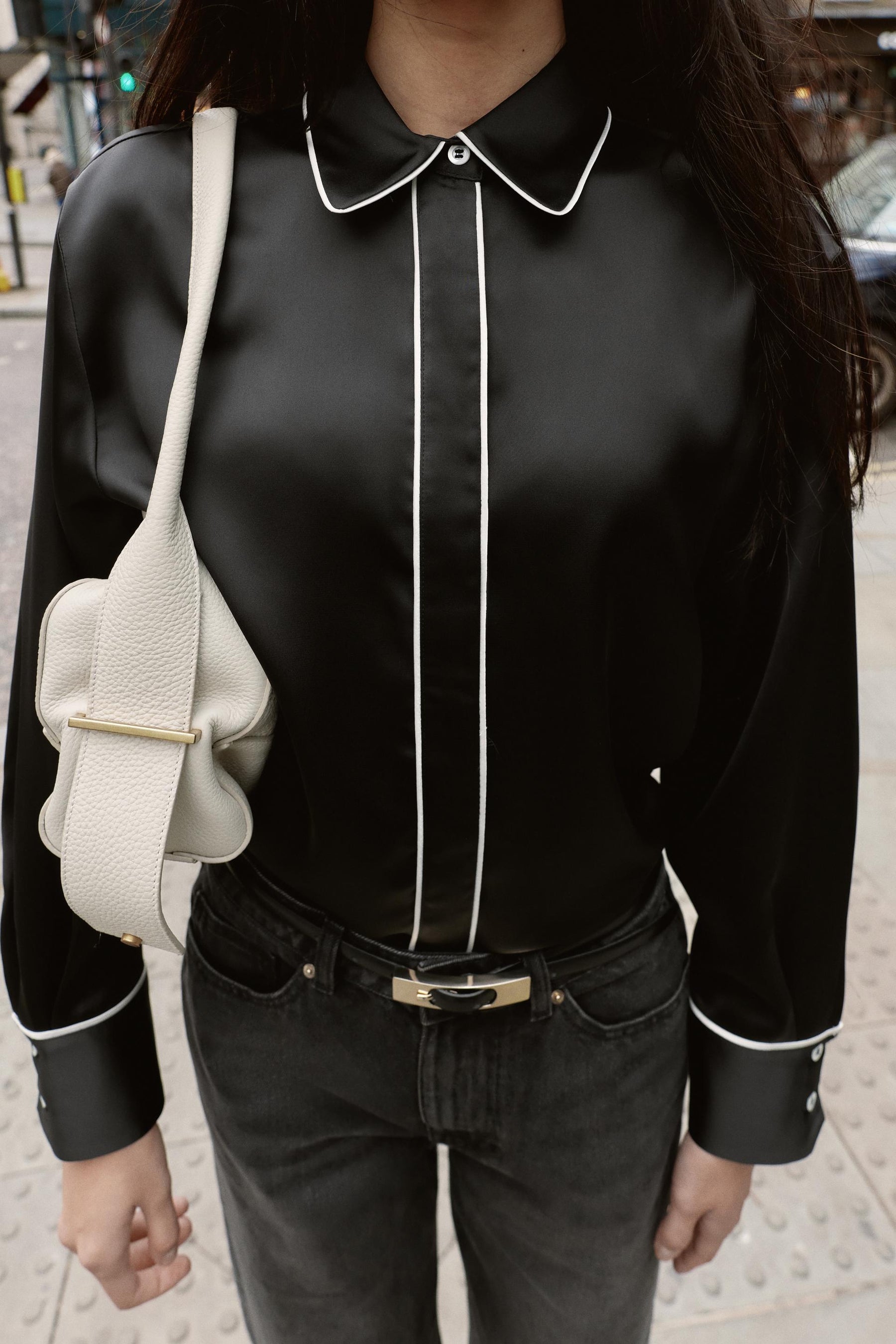 Oversized Satin Shirt