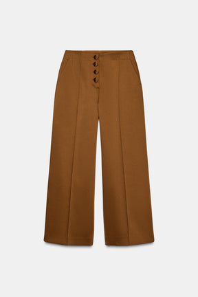 Satin Wide-Leg Trousers