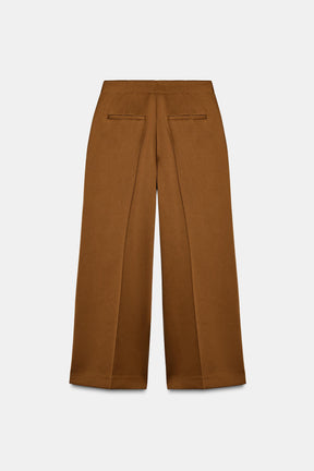Satin Wide-Leg Trousers