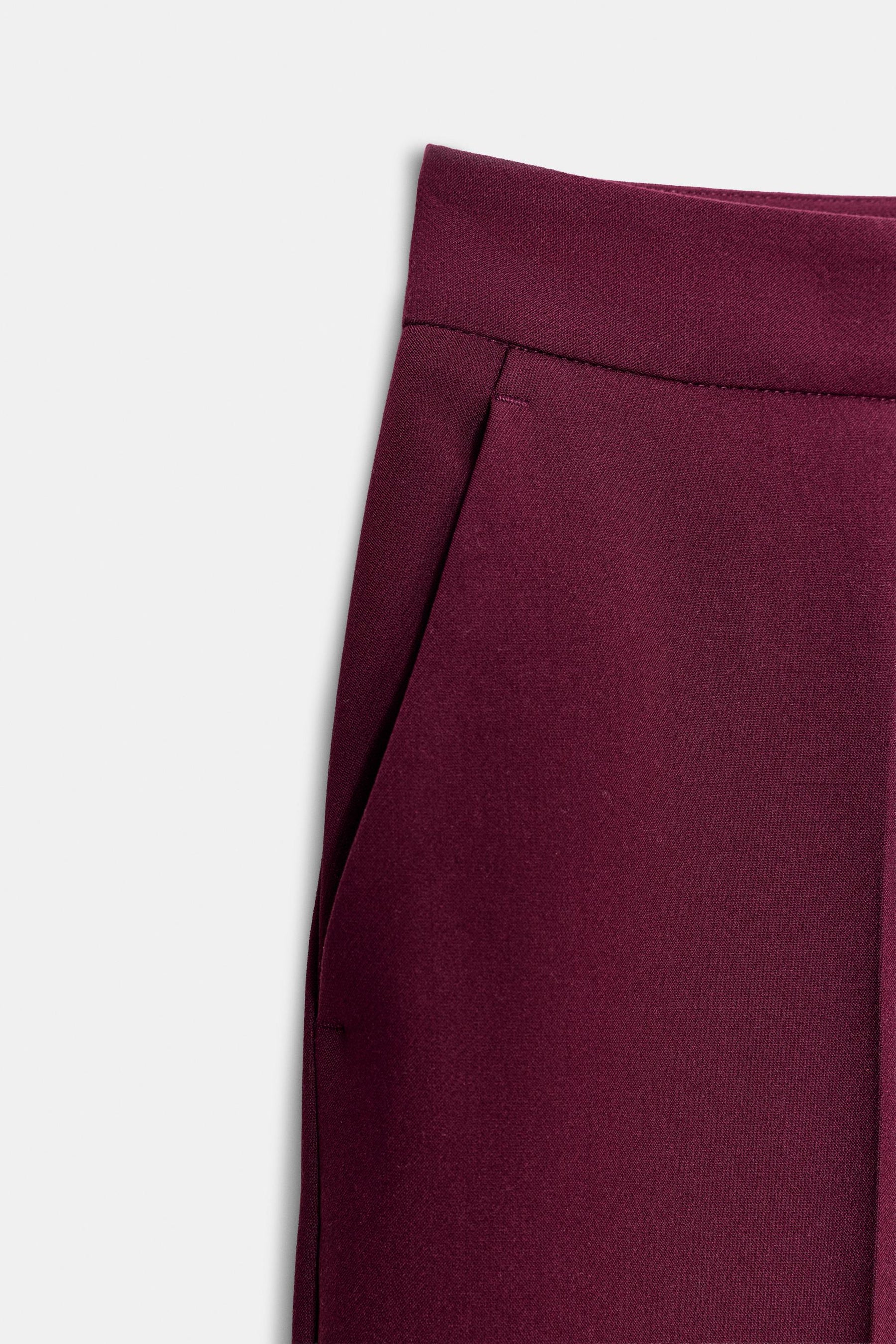 Straight high-waist trousers