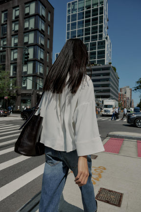 Crepe Shirt with Pintucks