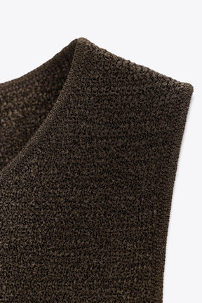 TEXTURED KNIT LONG TOP - Image 8
