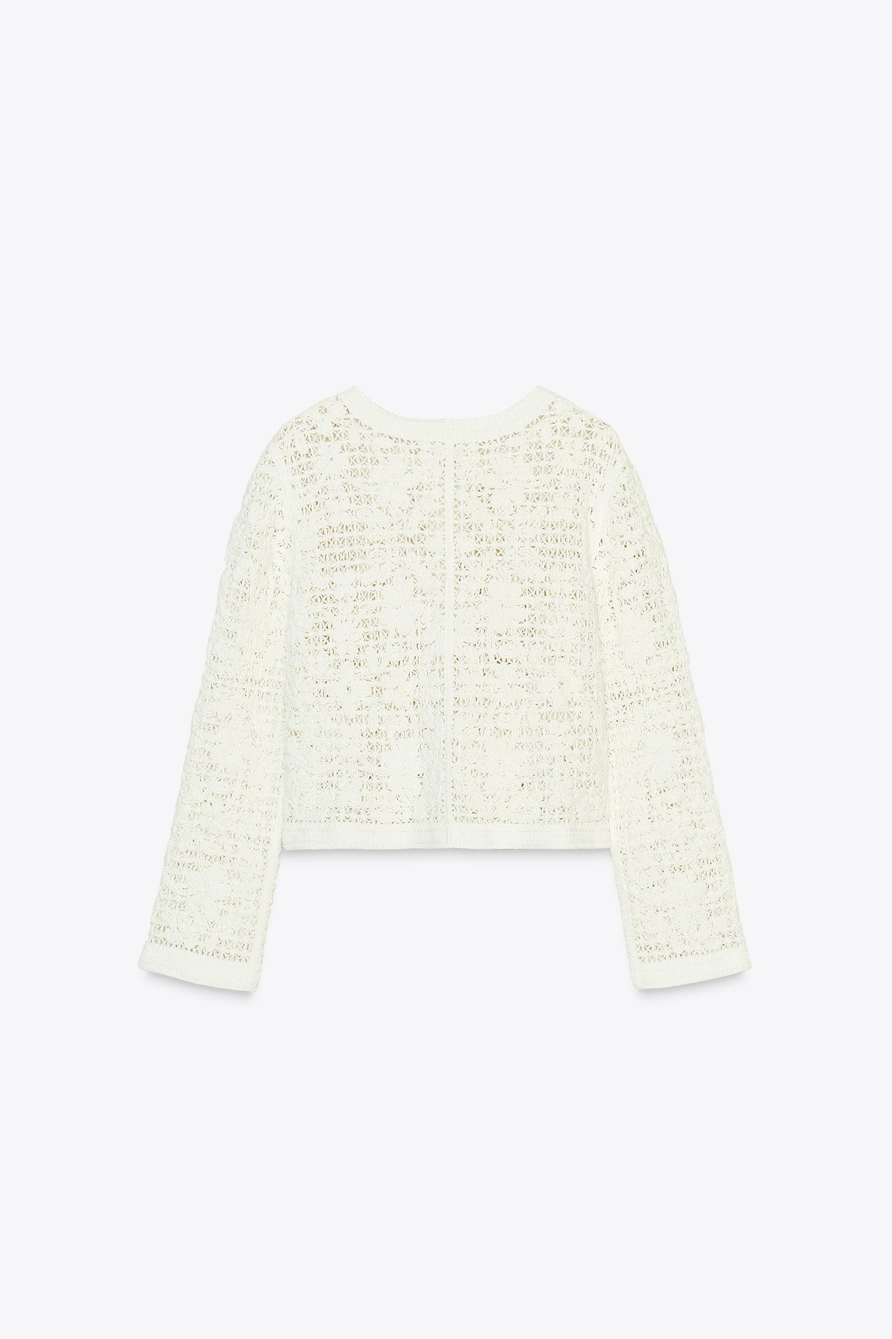 CROCHET BUTTON-UP CARDIGAN