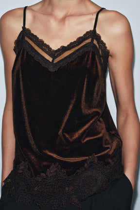 VELVET LACE CAMISOLE