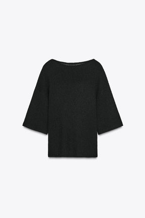 CUT KNIT CAPE JUMPER - Image 4