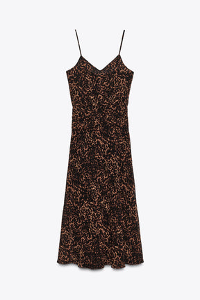 ANIMAL PRINT MIDI DRESS - Image 9