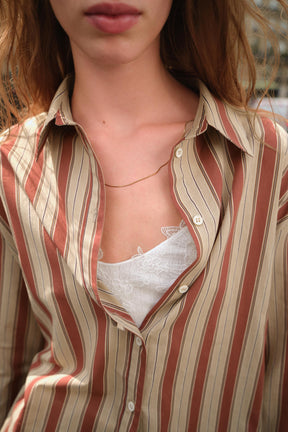 STRIPED SHIRT WITH TAB