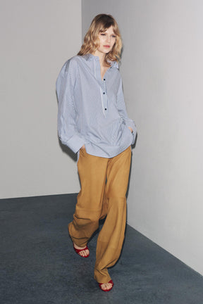 Striped Poplin Shirt