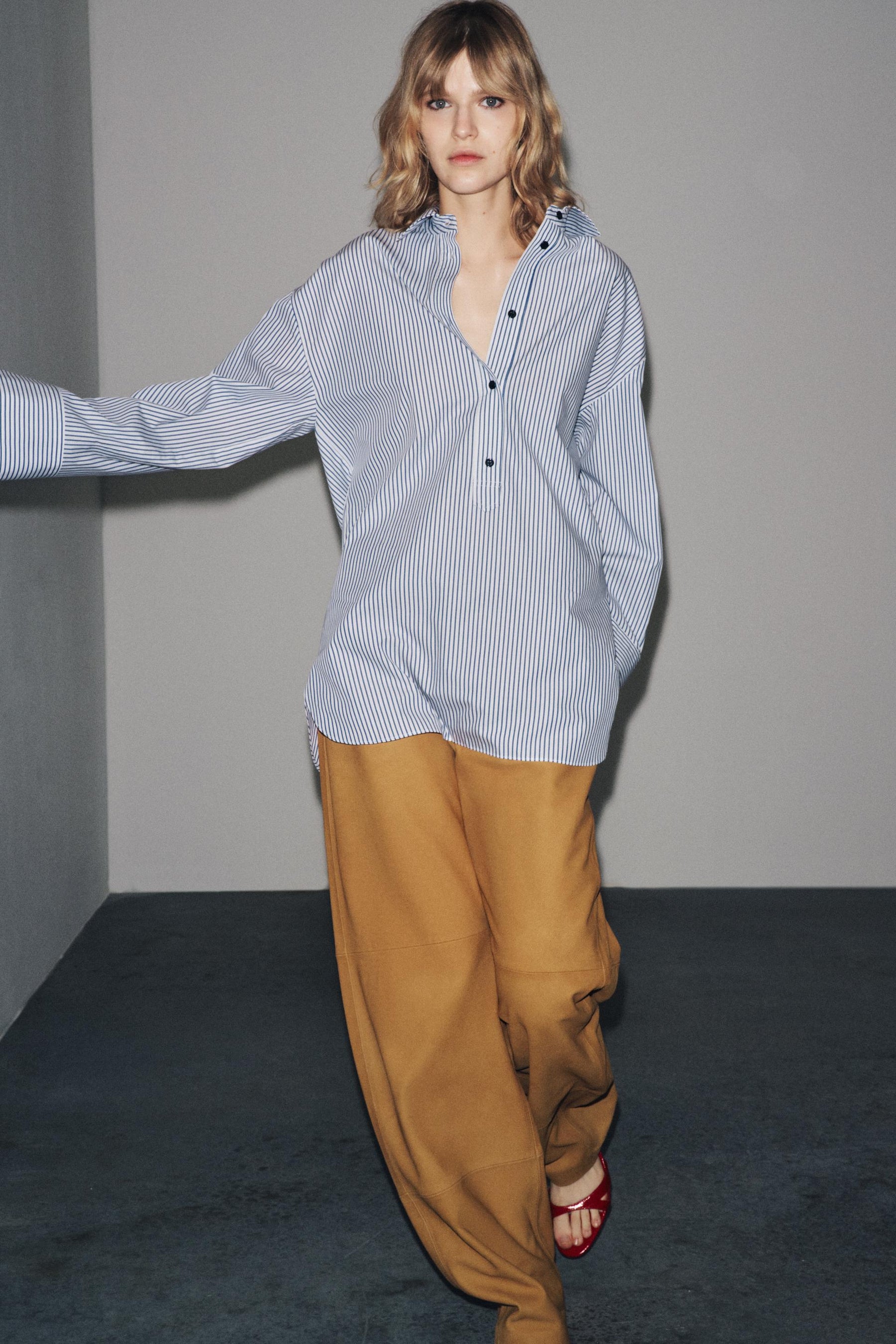 Striped Poplin Shirt