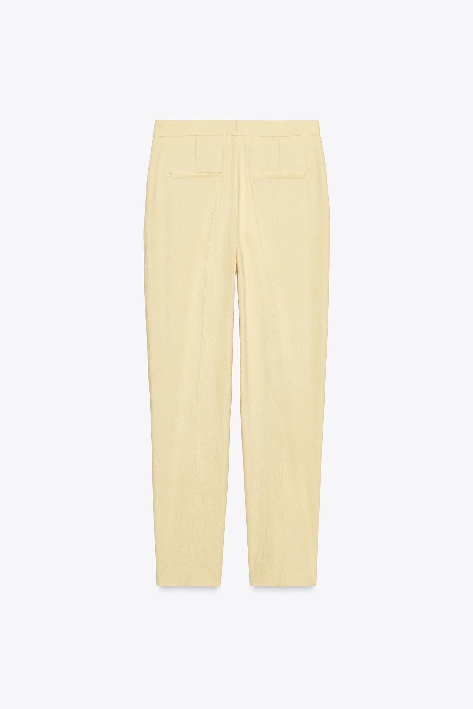 Textured Straight-Leg Trousers