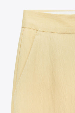 Textured Straight-Leg Trousers