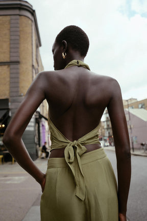 Knot-Detail Halter Top