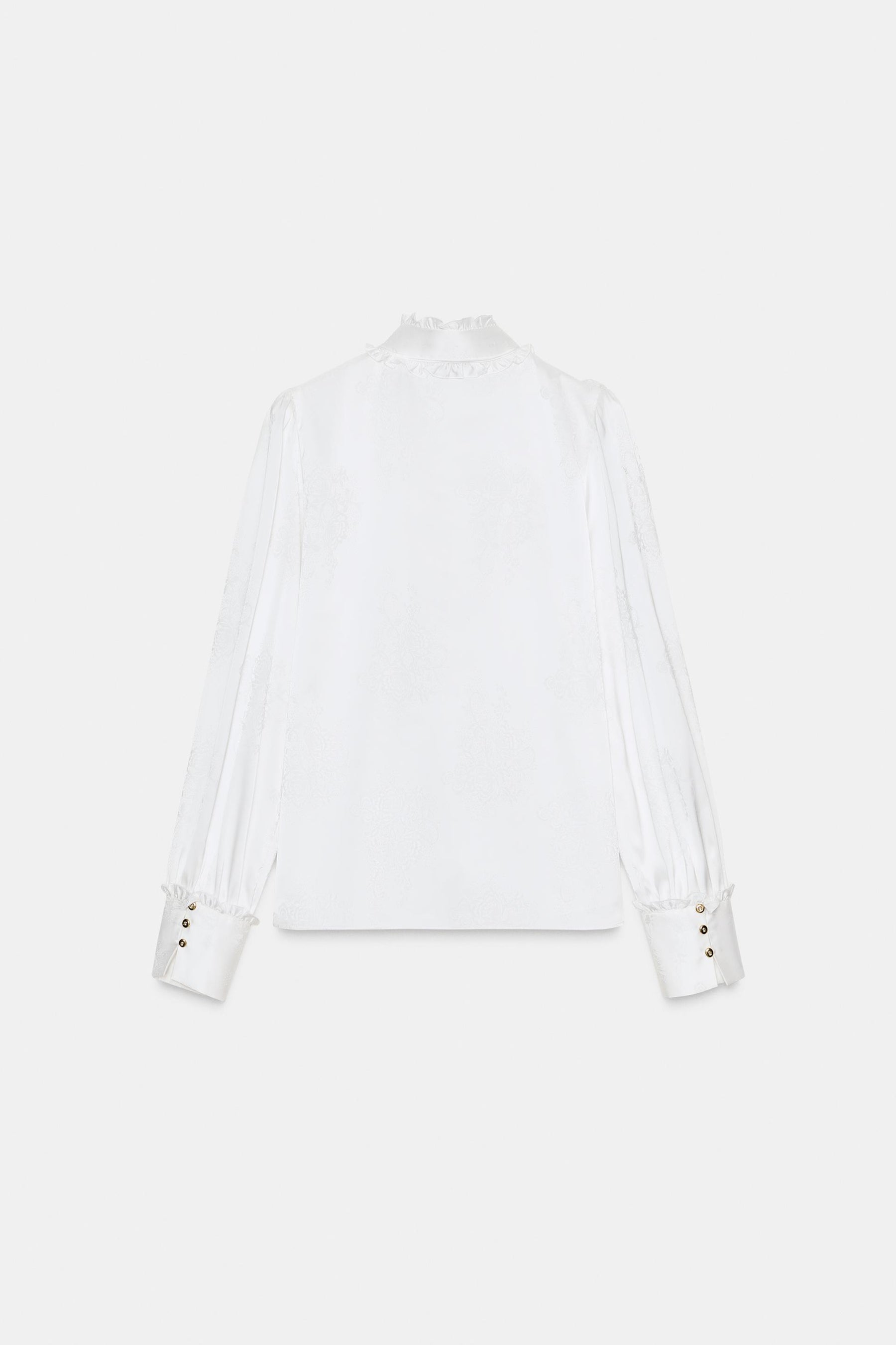 JACQUARD SATIN BLOUSE