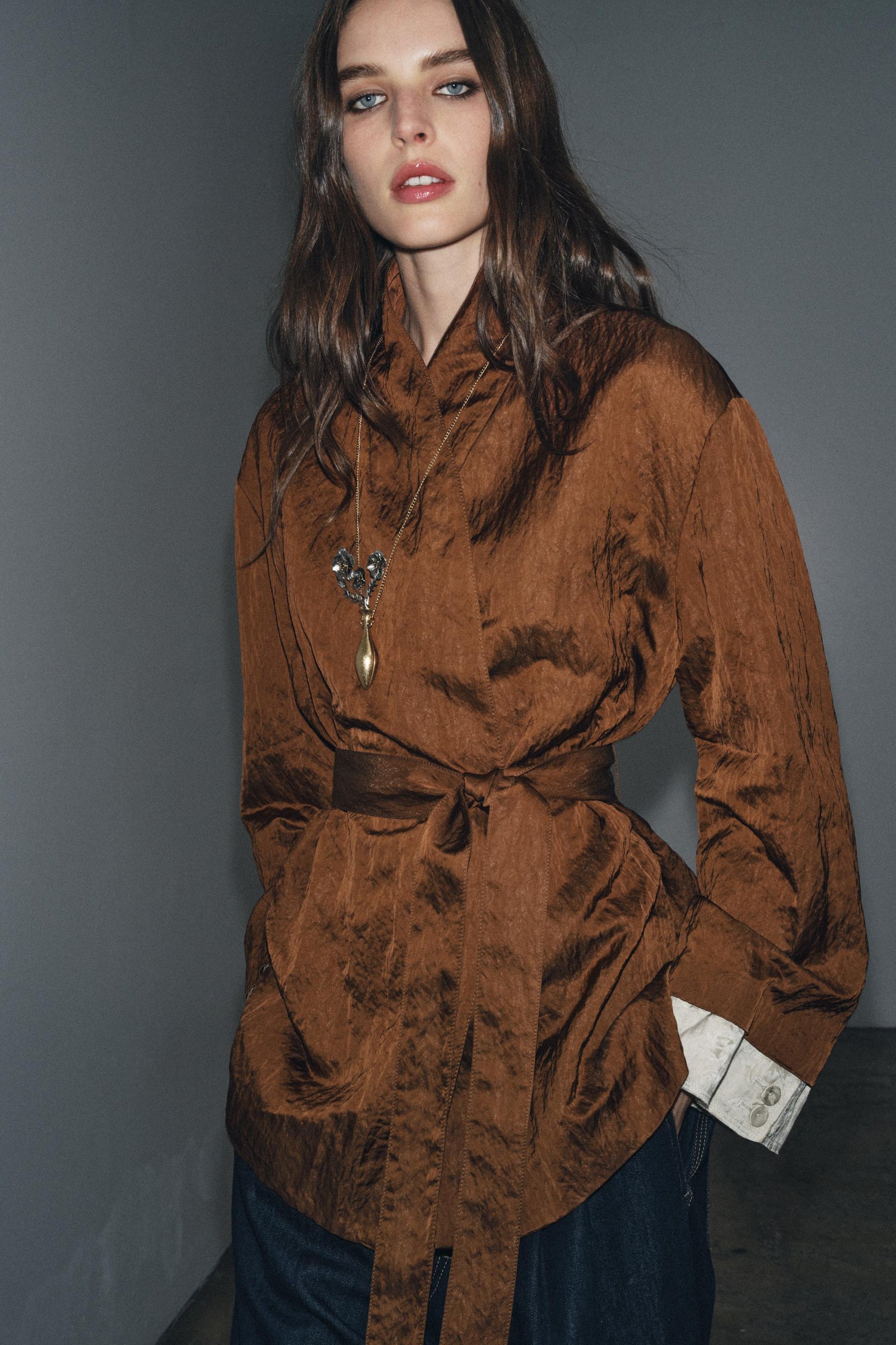 ZW COLLECTION JACQUARD KIMONO JACKET - Image 1