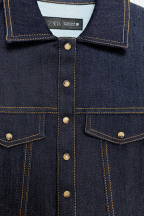 Fitted Denim Bodysuit