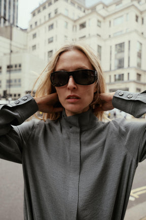 Flowing High Neck Shirt