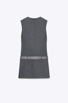 Tie-Belt Short Dress
