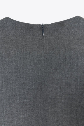 Tie-Belt Short Dress