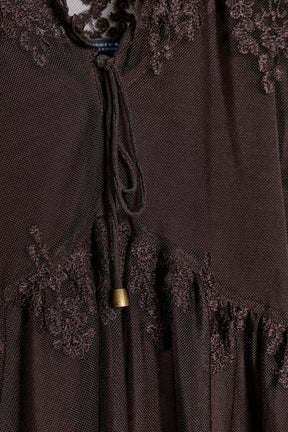 EMBROIDERED TULLE BLOUSE