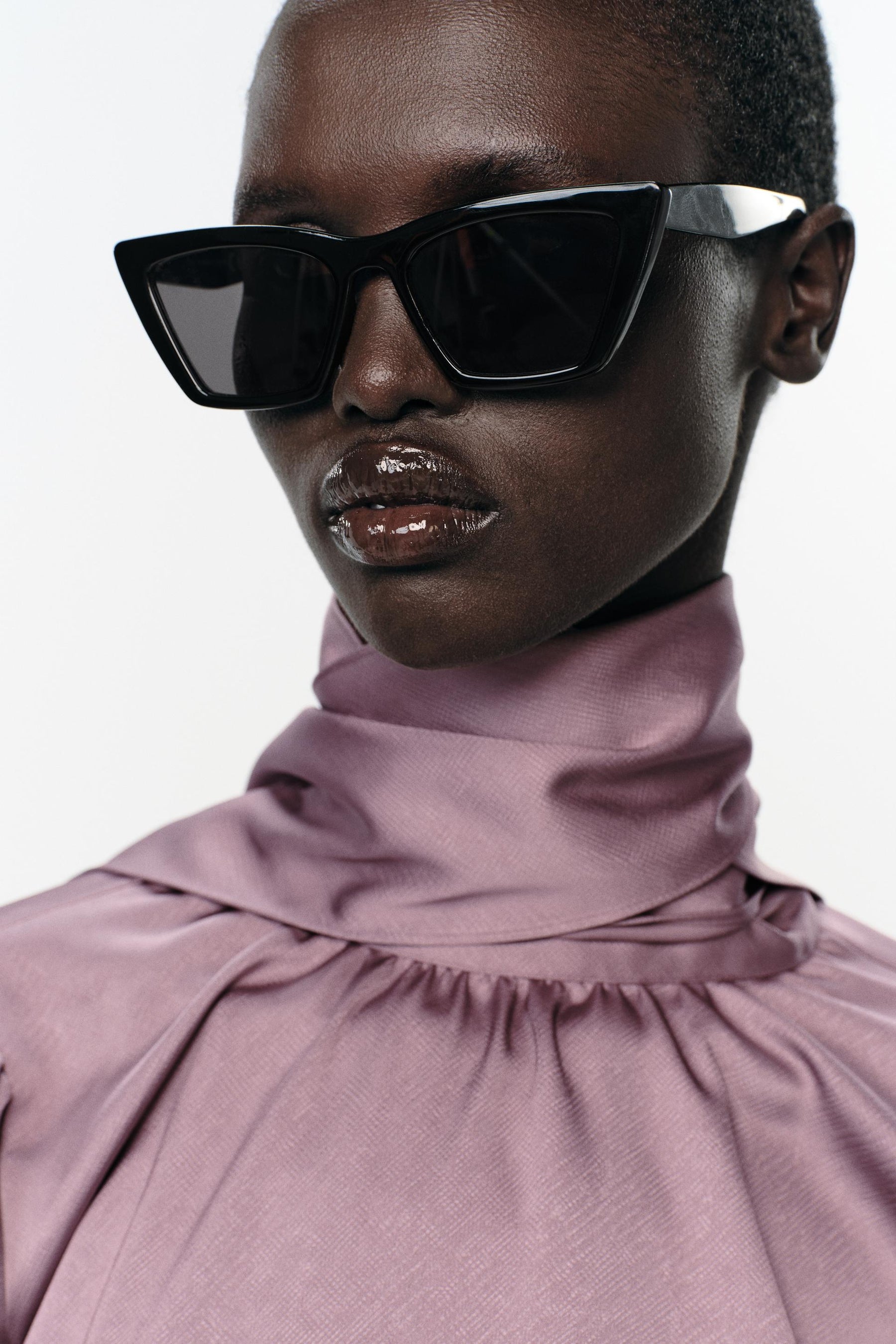 Satin Bow-Accent Shirt