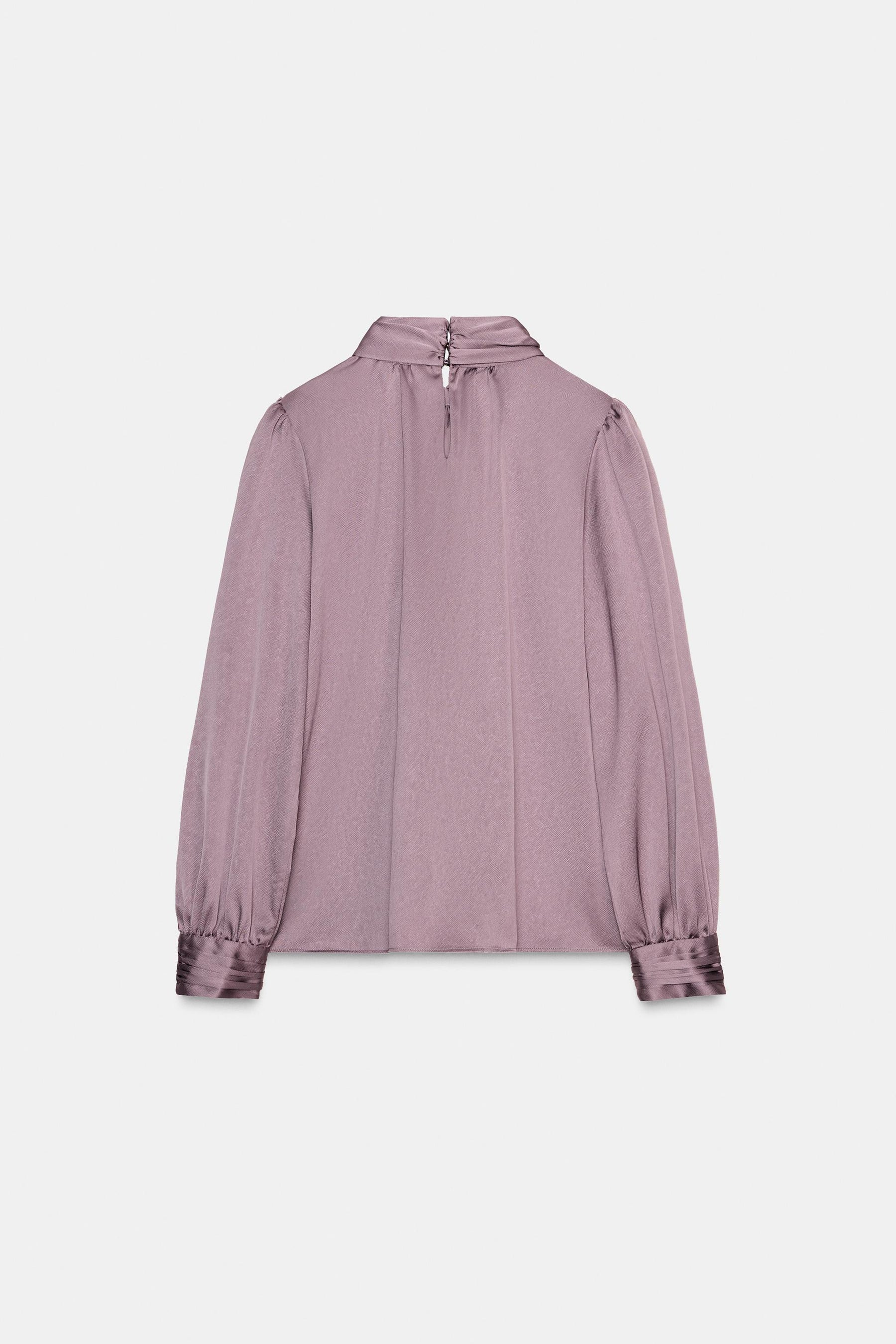 Satin Bow-Accent Shirt