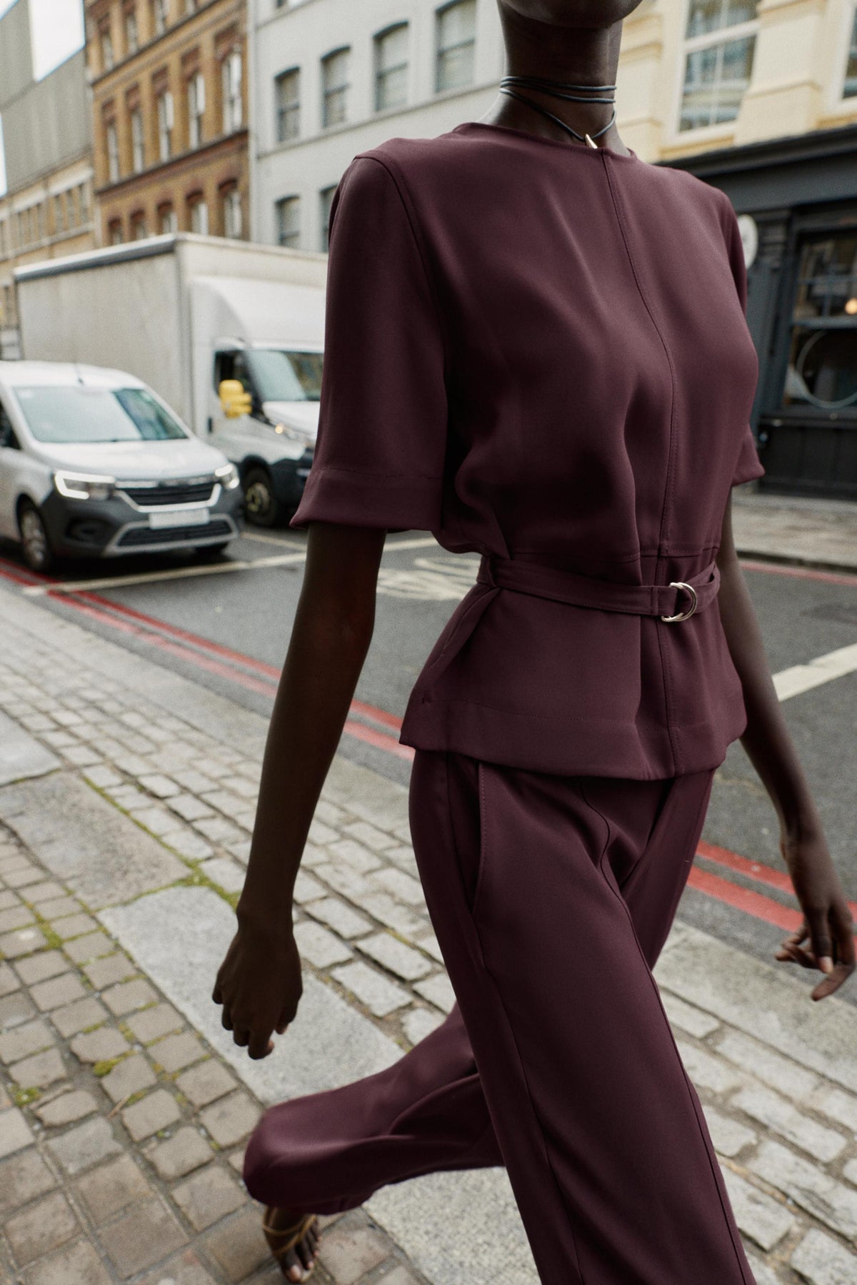 Belted Short Sleeve Top