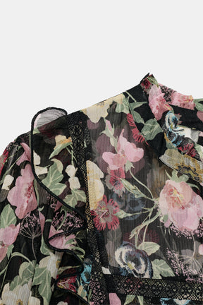 Floral Ruffled Blouse