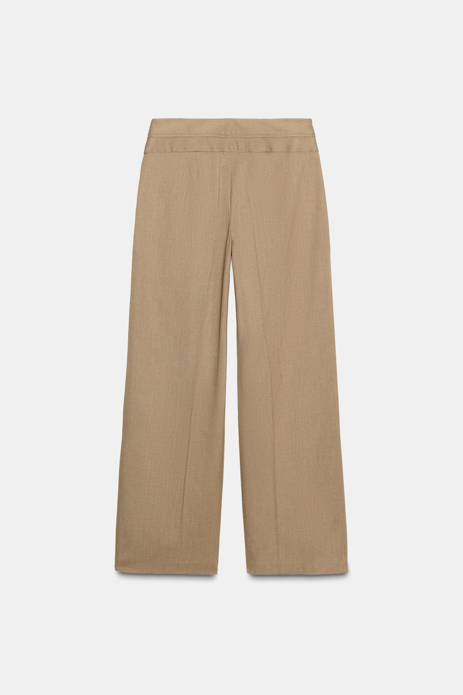 Wide-Leg Trousers with Buttons