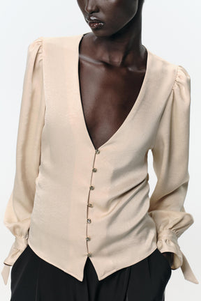 CREASED-EFFECT BLOUSE