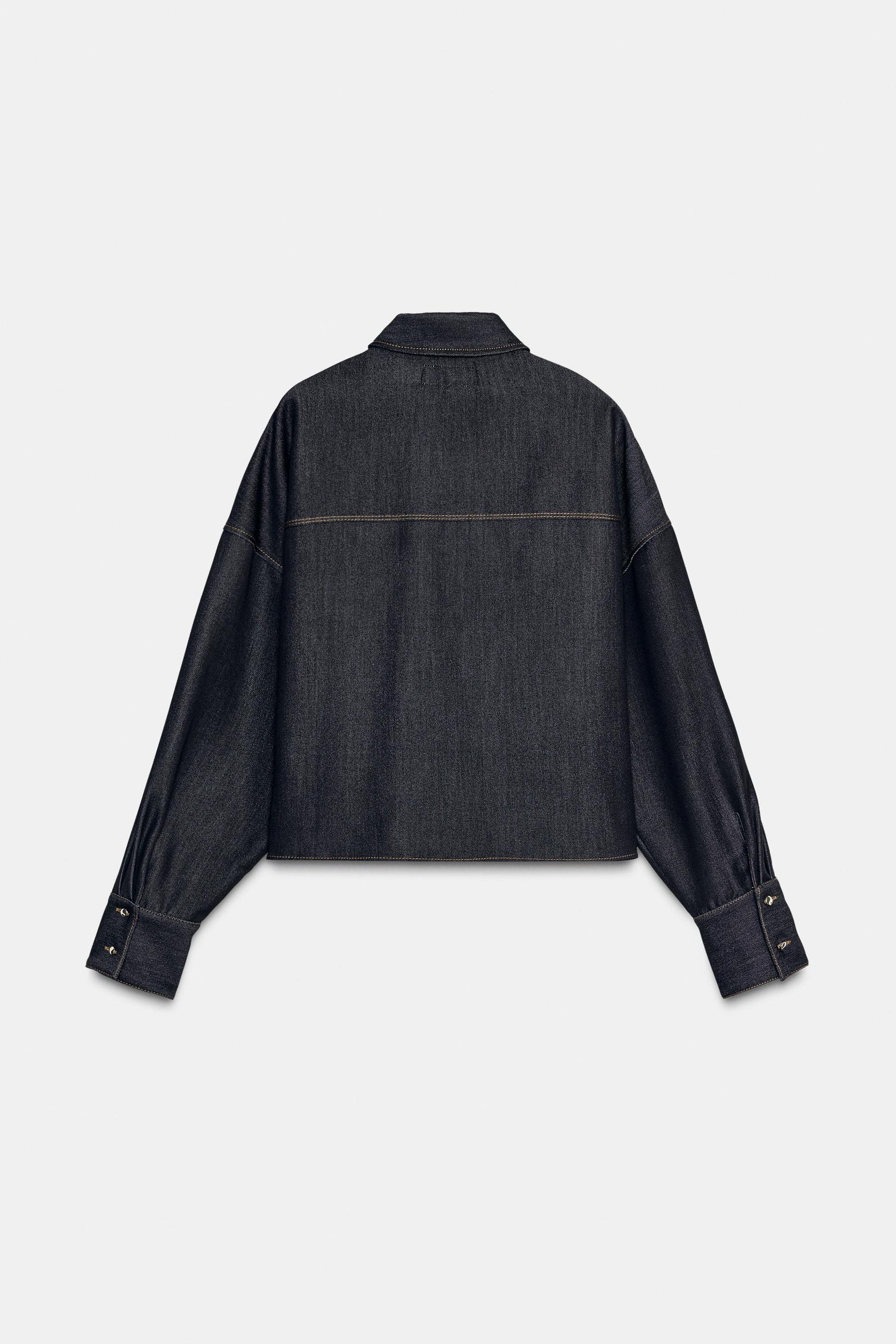 Oversized Shirt Contrast Stitching